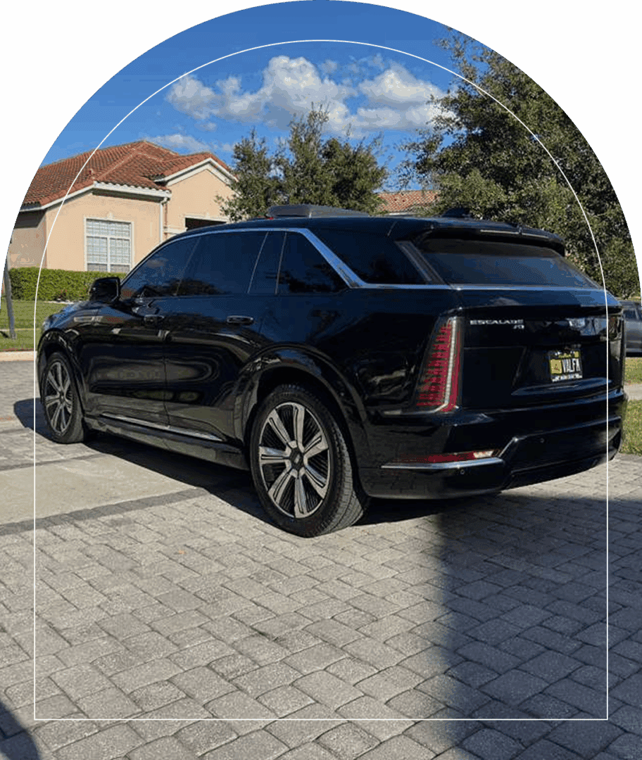 Luxury SUV with tinted windows